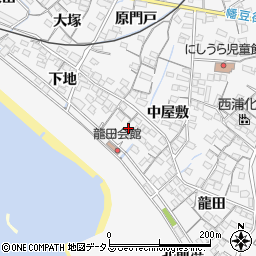 愛知県蒲郡市西浦町下地53周辺の地図