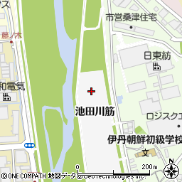 兵庫県伊丹市東桑津周辺の地図