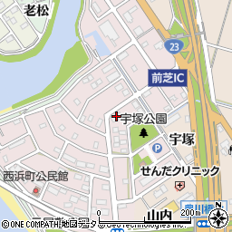 秀栄西浜寮周辺の地図