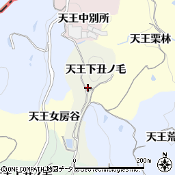 京都府京田辺市天王下丑ノ毛周辺の地図