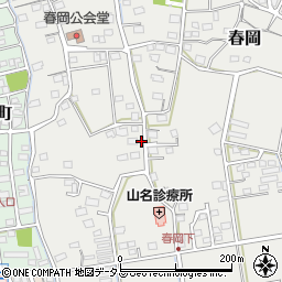 静岡県袋井市春岡542-1周辺の地図