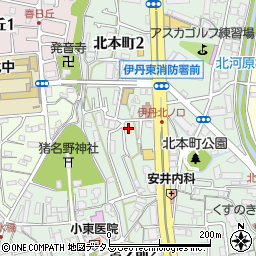 兵庫県伊丹市北本町2丁目51周辺の地図
