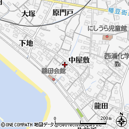 愛知県蒲郡市西浦町下地6周辺の地図