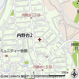 静岡県浜松市浜名区内野台2丁目8周辺の地図