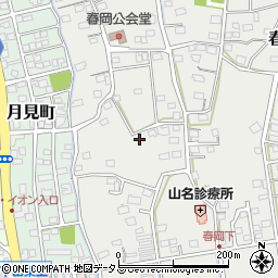 静岡県袋井市春岡530周辺の地図