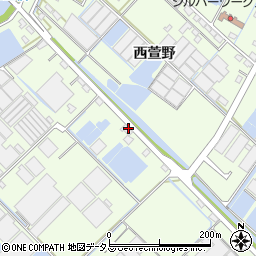 愛知県西尾市一色町生田萱野周辺の地図