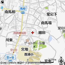 愛知県蒲郡市西浦町宮新田周辺の地図