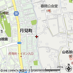 静岡県袋井市月見町5-10周辺の地図
