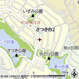 兵庫県三木市さつき台周辺の地図
