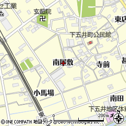 愛知県豊橋市下五井町南屋敷周辺の地図