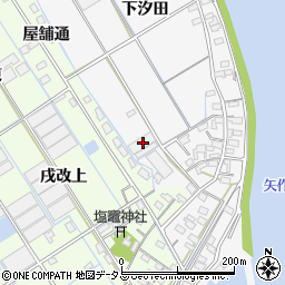 愛知県西尾市一色町松木島下汐田24周辺の地図