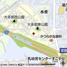 静岡県掛川市大多郎129周辺の地図