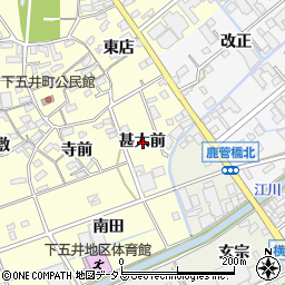 愛知県豊橋市下五井町甚太前周辺の地図