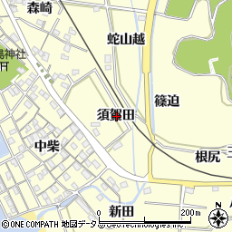 愛知県西尾市東幡豆町須賀田周辺の地図