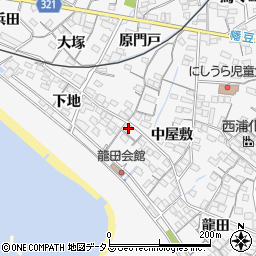 愛知県蒲郡市西浦町下地8周辺の地図