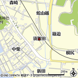 愛知県西尾市東幡豆町（須賀田）周辺の地図
