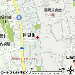 静岡県袋井市月見町6-1周辺の地図