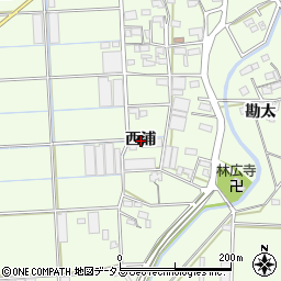 愛知県豊橋市大村町西浦周辺の地図
