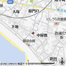 愛知県蒲郡市西浦町下地9周辺の地図