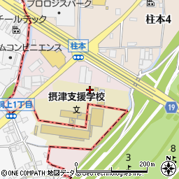 大阪府高槻市柱本南町周辺の地図