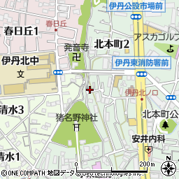 兵庫県伊丹市北本町2丁目94周辺の地図