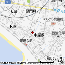愛知県蒲郡市西浦町下地4周辺の地図