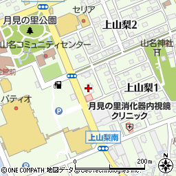 上山梨薬局周辺の地図