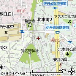 兵庫県伊丹市北本町2丁目109周辺の地図