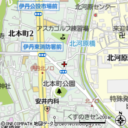 兵庫県伊丹市北本町3丁目19周辺の地図