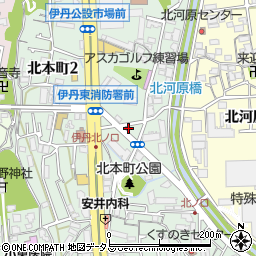 兵庫県伊丹市北本町3丁目24周辺の地図