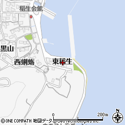 愛知県蒲郡市西浦町東稲生周辺の地図