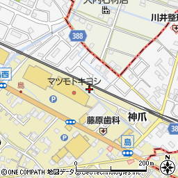 兵庫県高砂市米田町神爪124-8周辺の地図