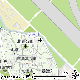 兵庫県伊丹市西桑津内尺周辺の地図