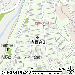 静岡県浜松市浜名区内野台2丁目17周辺の地図