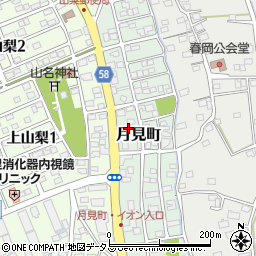 静岡県袋井市月見町9周辺の地図