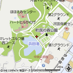 町民の森公園トイレ周辺の地図