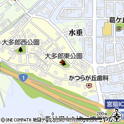 大多郎東公園周辺の地図