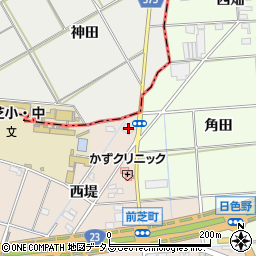 愛知県豊橋市前芝町西堤16-2周辺の地図