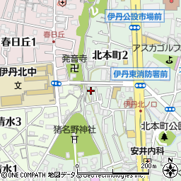 兵庫県伊丹市北本町2丁目100周辺の地図