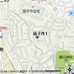 大阪府枚方市茄子作1丁目27周辺の地図