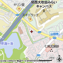 千里七尾マンション周辺の地図