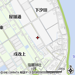 愛知県西尾市一色町松木島下汐田21周辺の地図