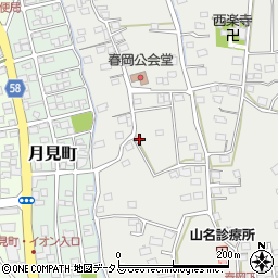 静岡県袋井市春岡421周辺の地図
