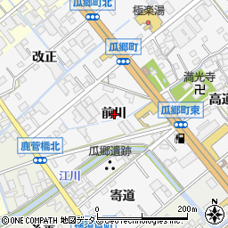 愛知県豊橋市瓜郷町前川周辺の地図