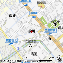 愛知県豊橋市瓜郷町（前川）周辺の地図