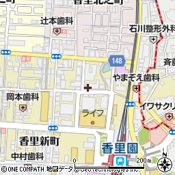 煮干しラーメン麺道服部周辺の地図