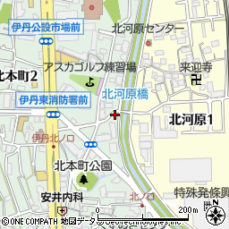 兵庫県伊丹市北本町3丁目9周辺の地図