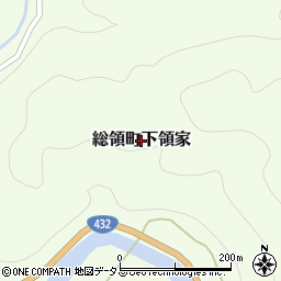 広島県庄原市総領町下領家周辺の地図