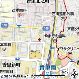 麺道・服部周辺の地図