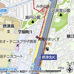 吉野家中環学園町店周辺の地図
